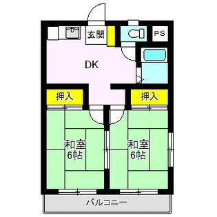 ツツミハイツ【2階】の間取り
