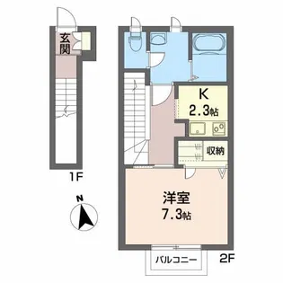 シャーメゾンSUN C【2階】の間取り