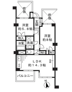 ウインザーハイム鷺沼パストラル【4階】の間取り