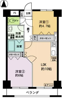 バンベール北川【3階】の間取り