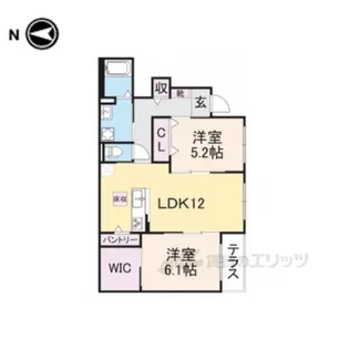 ベルオーブ【1階】の間取り