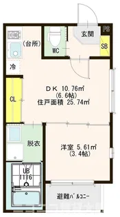 カサブランカ【3階】の間取り