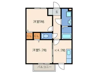 メゾン・シャルマン【1階】の間取り