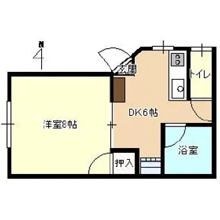 コーポさいごく【2階】の間取り
