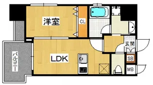 プライムアーバン博多【5階】の間取り