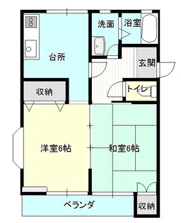 ハイツレイジートミオカ【2階】の間取り