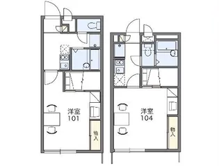 レオパレスウイング【1階】の間取り