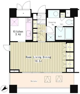 パークオアシス赤坂丹後坂【4階】の間取り
