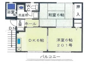 ディアスイースト【2階】の間取り