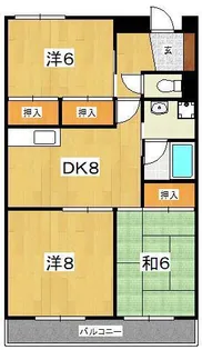 ドリームハイム奥津【3階】の間取り