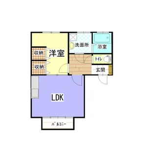 ノーブルハイツ自治医大【1階】の間取り