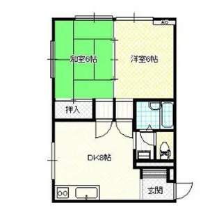 レヴール綾田【1階】の間取り
