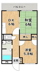 レジデンス早野【6階】の間取り