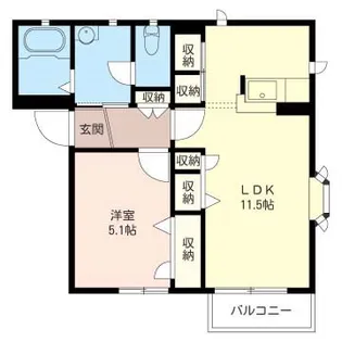 ソレーユ美鈴【1階】の間取り