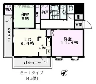 メイプル紫竹山【5階】の間取り