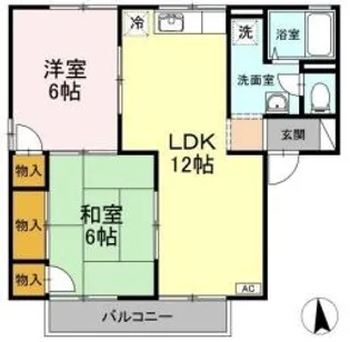 グリーンハイツ A【1階】の間取り