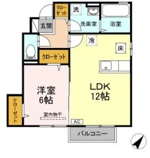 フレブラース II A【1階】の間取り