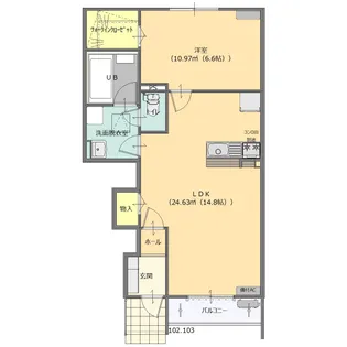 サムズエクセール【1階】の間取り