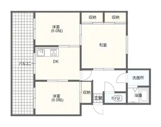 リバーサイド楠【2階】の間取り