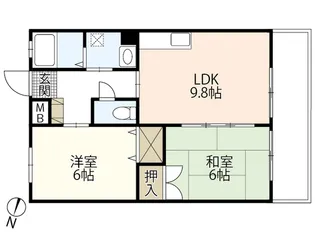 エスペラント岡田【3階】の間取り