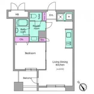 神奈川県横浜市中区相生町4【マンション】の間取り