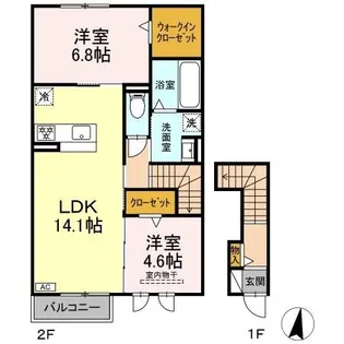 D-ROOM Fourth A棟【2階】の間取り