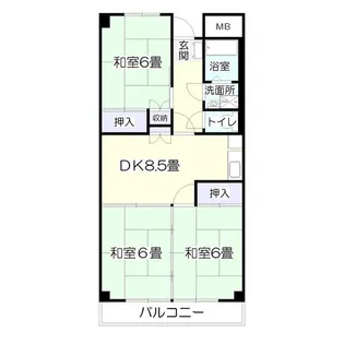 ファーストハイツ高嶺【1階】の間取り