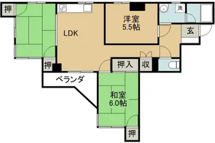 サザンブライト志手【3階】の間取り