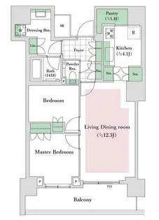 神奈川県横浜市中区北仲通5【マンション】の間取り