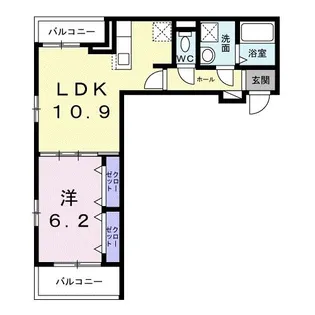 ウェスト ラディアントN【2階】の間取り