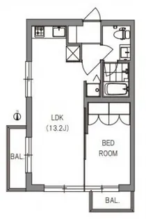 1LDKの間取り画像