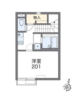 レオネクストディアコート三輪(44880)【2階】の間取り