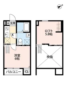東京都東村山市栄町2【アパート】の間取り