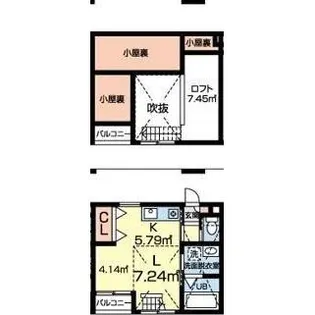 熊本県菊池郡大津町大字新【アパート】の間取り