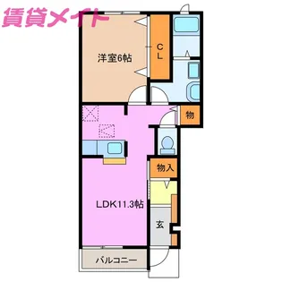 グレイス ヒルI【1階】の間取り