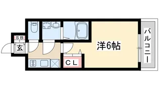 エスリード新大阪ザ・プレミアイースト【9階】の間取り