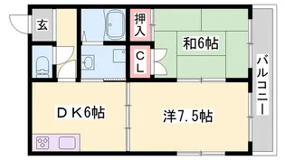 エルヴィエント花北【4階】の間取り