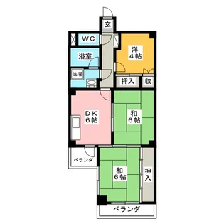 パークコートクレア【1階】の間取り