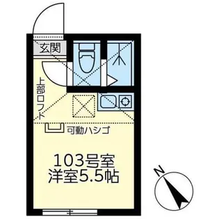 ユナイト星川ポーリング【1階】の間取り