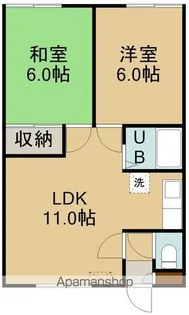 有加マンション(ユウカマンション)【1階】の間取り