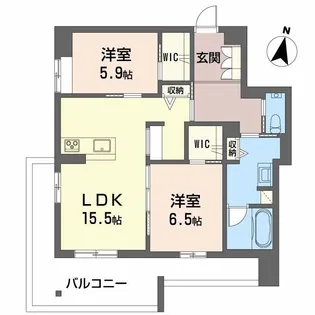 (仮称)ベレオ上杉3丁目【1階】の間取り