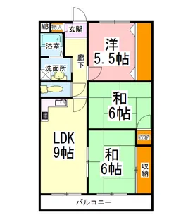 グリーンヒル3【1階】の間取り