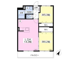クリスタルヴィラ甲府【3階】の間取り