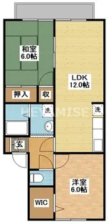 カムール花園【1階】の間取り