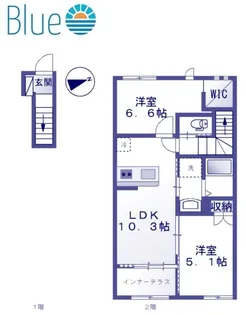 パールコート上和田【2階】の間取り