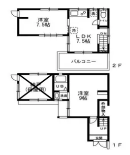 東京都新宿区百人町2【一戸建】の間取り