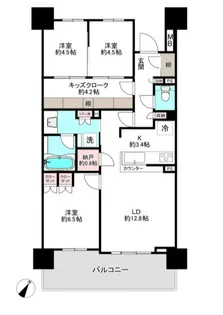 東京都日野市多摩平2【マンション】の間取り