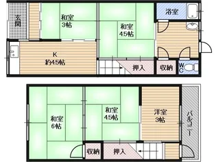 大阪府大阪市福島区海老江8【一戸建】の間取り