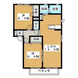 MastTown三本柳III B【1階】の間取り