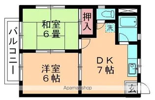 須藤第6マンション【2階】の間取り